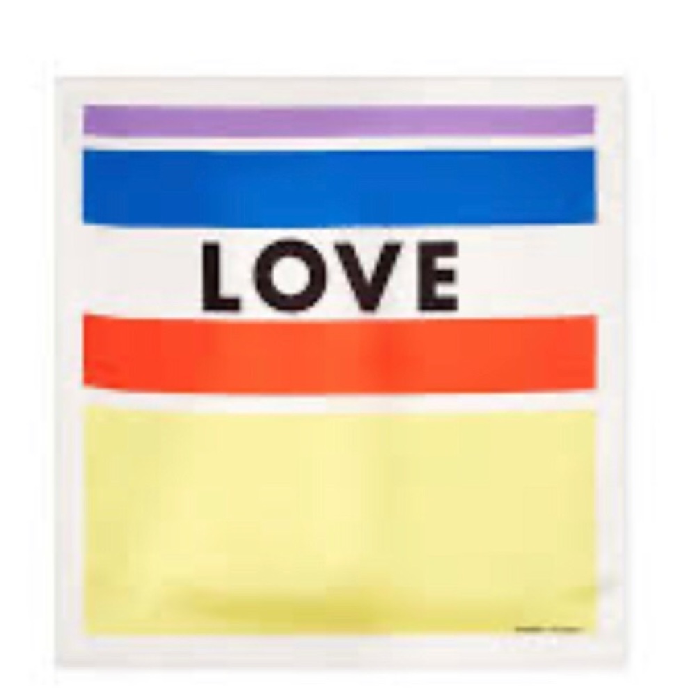 NWT Rebecca Minkoff silk love stripe bandana